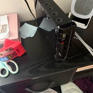 Black Nintendo Wii Console with resident evil 4 . Console only